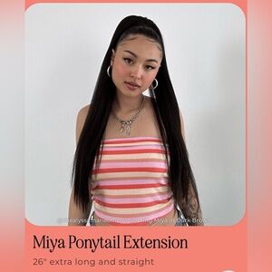 Miya Dark Brown Long Ponytail Extension